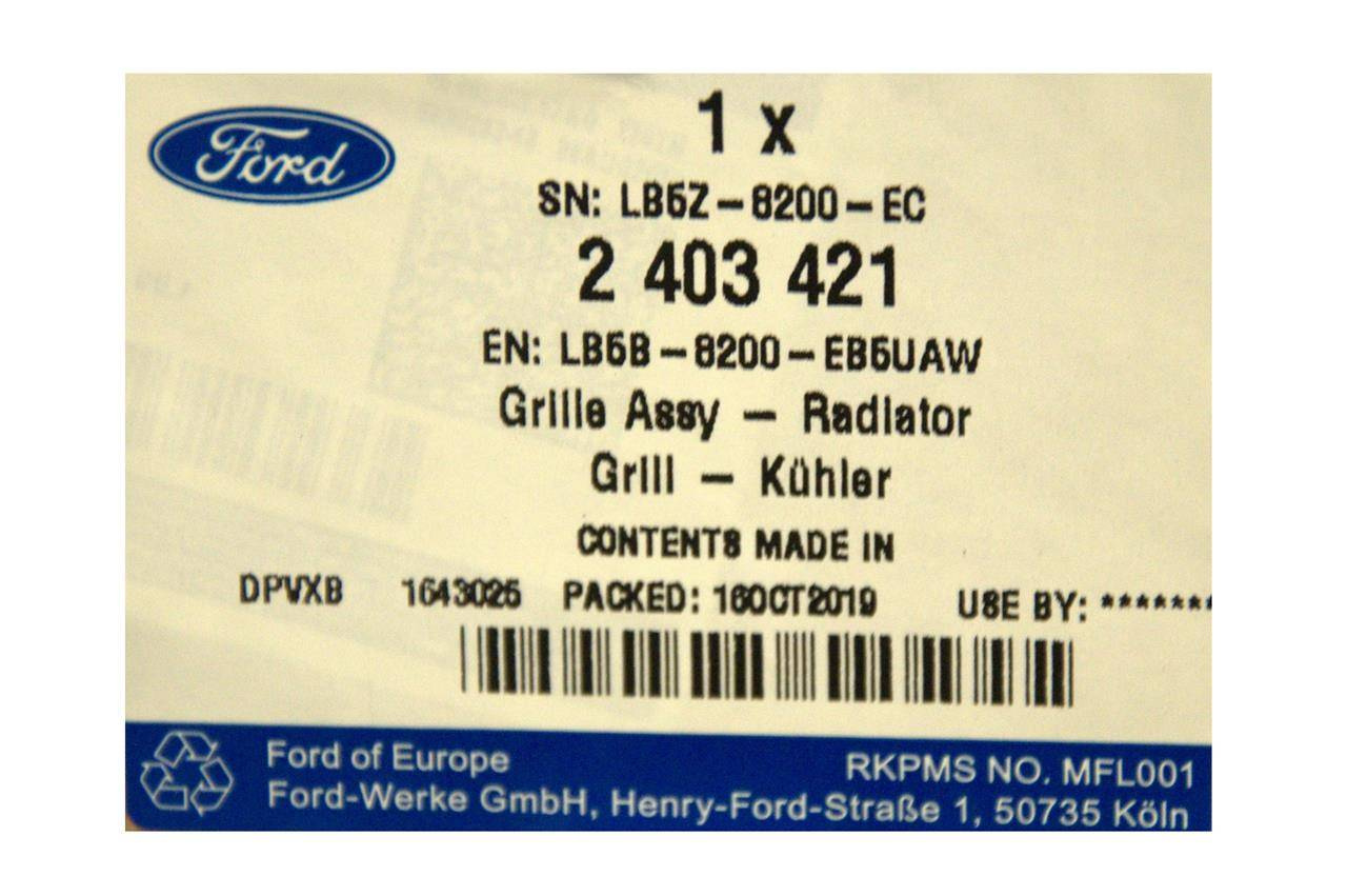 GRILL ZDERZAKA PRZEDNIEGO EXPLORER 20- ST LINE 3,0 _ 2403421 _ LB5B-8200-EB5UAW _ LB5Z-8200-EC