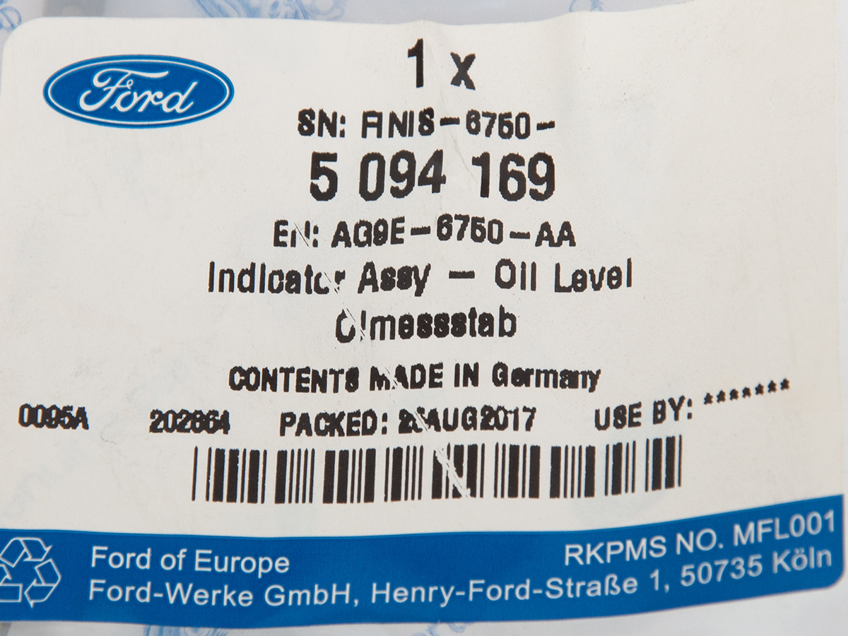 WSKAŹNIK/BAGNET OLEJU MONDEO 10-14 FORD OE _ 5094169 _ AG9E-6750-AA _ AG9Z-6750-A