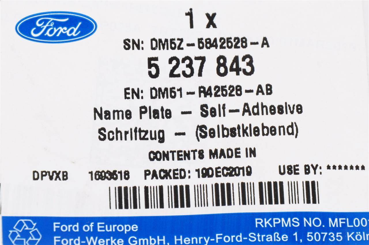 EMBLEMAT DRZWI R/L C-MAX ENERGI 2014-2018 _ 5237843 _ DM51-R42528-AB _ DM5Z-5842528-A