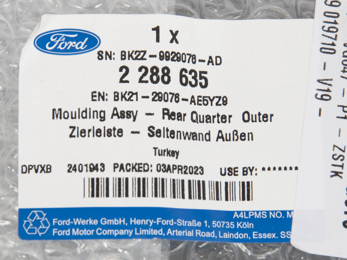 LISTWA PRAWA TYŁ DRZWI TRANSIT/TOURNEO CUSTOM 18- _ 2288635 _ BK21-29076-AE5YZ9