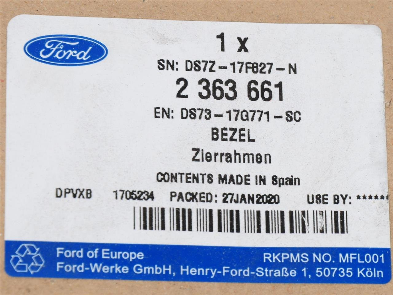 KOŃCÓWKA TŁUMIKA WYDECHU LEWA MONDEO MK5 KOMBI _ 2363661 _ DS73-17G771-SC _ GTU_07