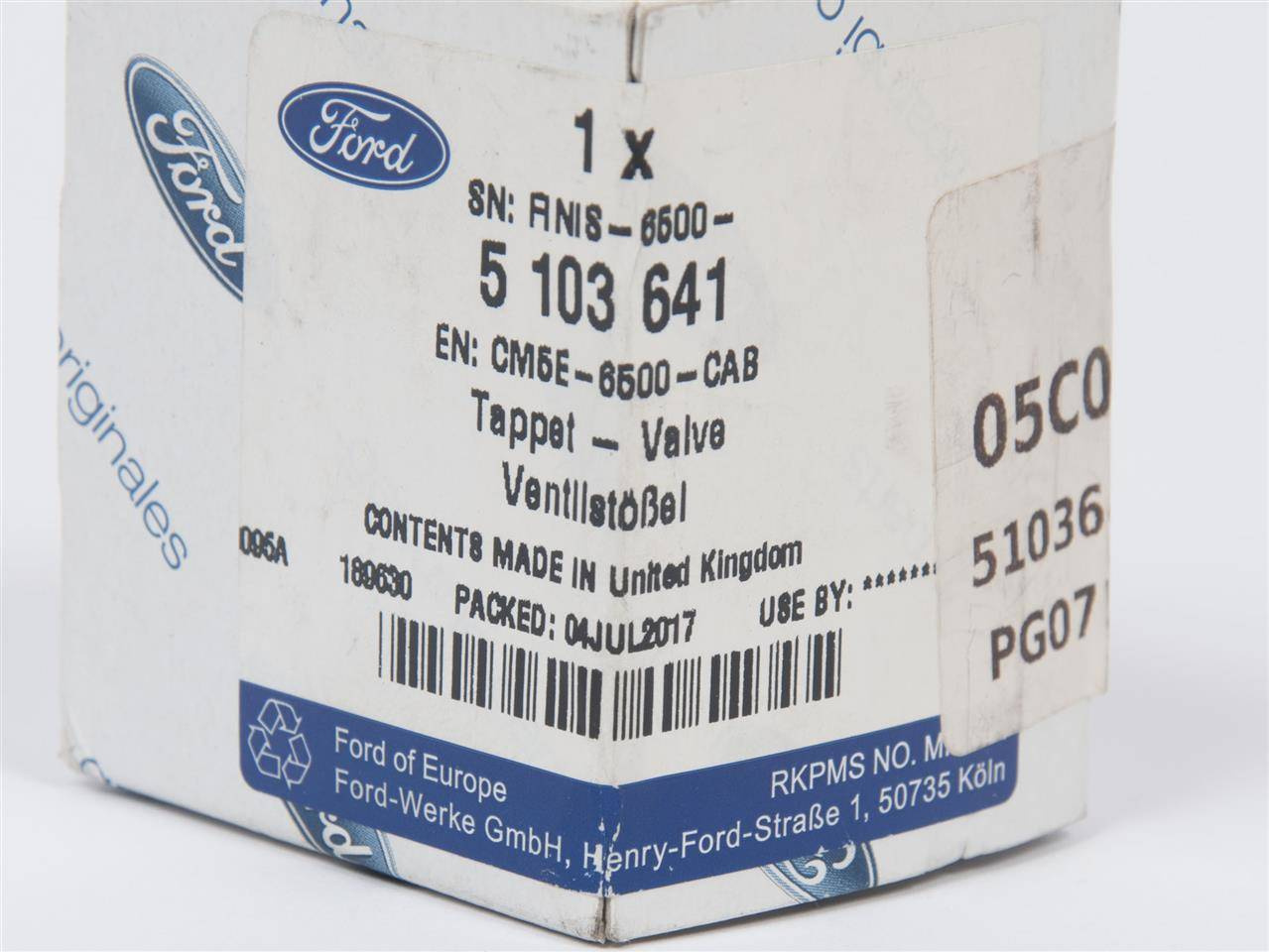 POPYCHACZ ZAWORU 3.182 MM 1.8 2.0 2.3 2.5 FORD OE _ 5103641 _ CM5E