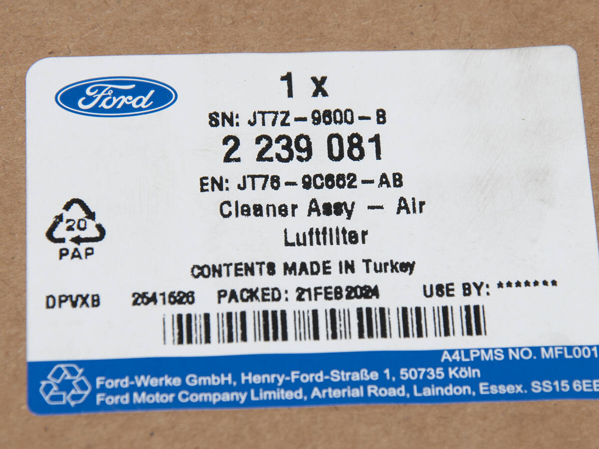 OBUDOWA FILTRA POWIETRZA 1.5 SOHC DIESEL COURIER 2018- _ 2239081 _ JT76-9C662-AB