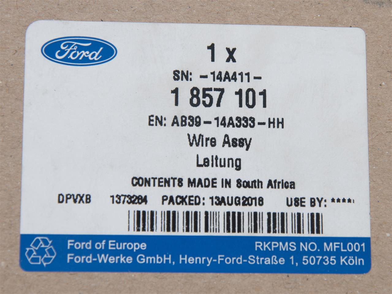 WIĄZKA ELEKTRYCZNA TYŁ RANGER 11-15 _ 1857101 _ AB39-14A333-HH