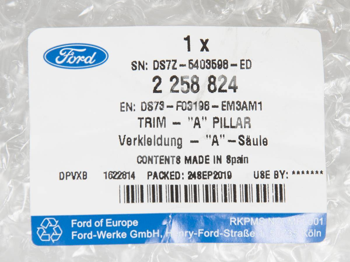 LISTWA PRAWA WEWNĘTRZNA SŁUPKA "A" MONDEO 14- _ 2258824 _ DS73-F03198-EM3AM1 _ GTU_07