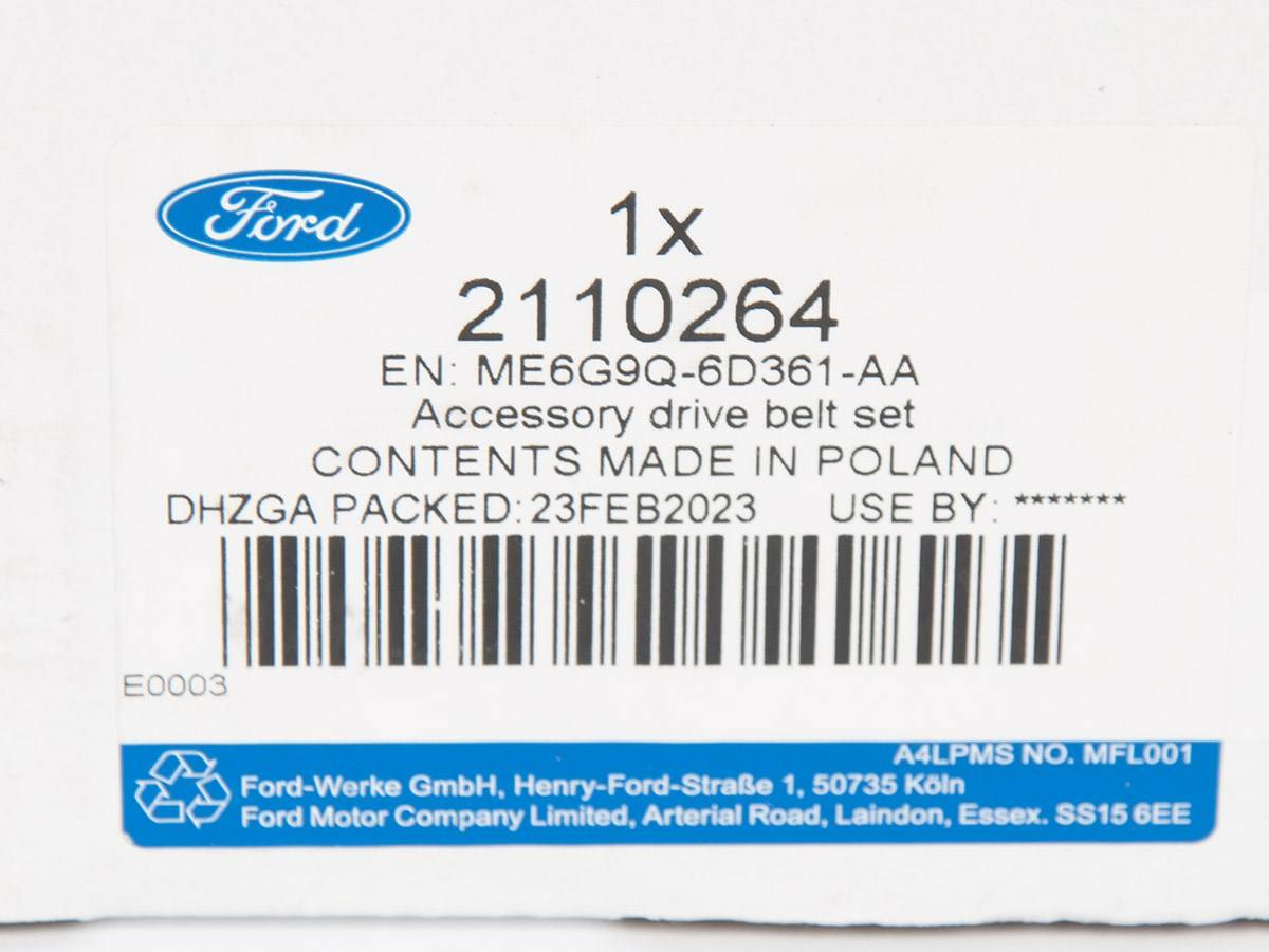 ZESTAW NAPINACZ I PASEK WIELOROWKOWY S-MAX/GALAXY 06-15 _ 2110264 _ ME6G9Q-6D361-AA