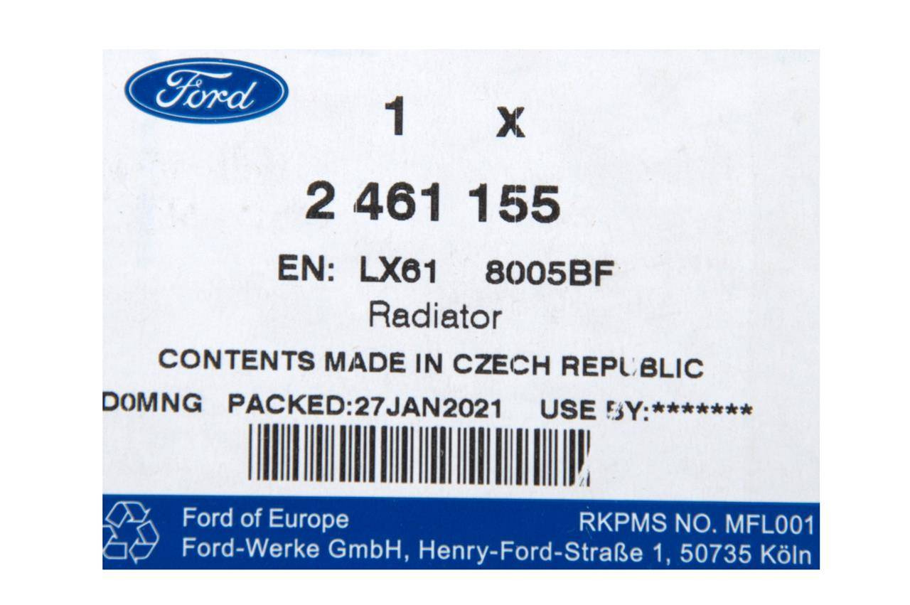 CHŁODNICA WODY 1.5 DRAGON 2.0 TDCI FORD KUGA 20- _ 2534601 _ LX61-8005-BG