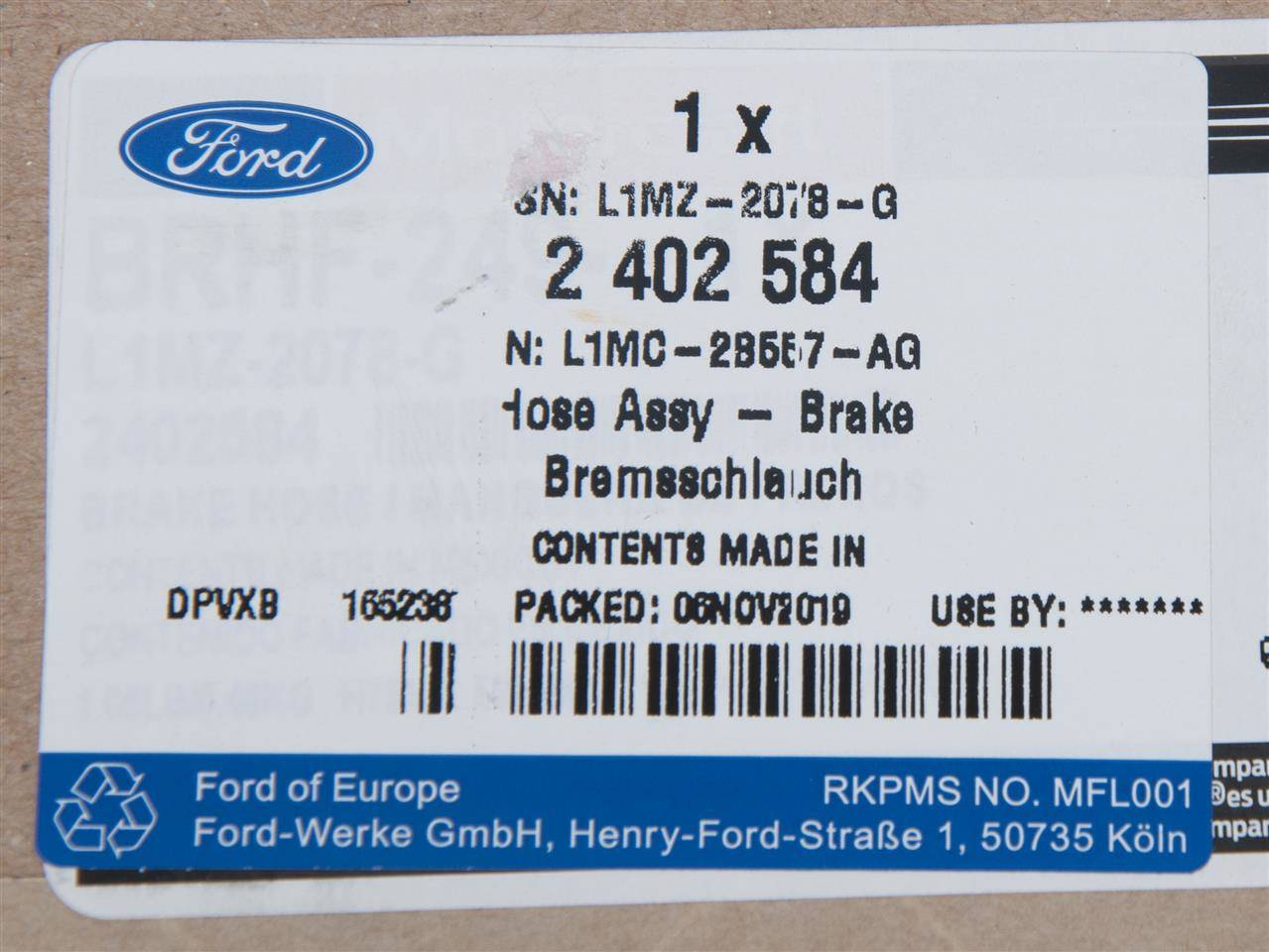 PRZEWÓD HAMULCOWY LEWY EXPLORER 2020- _ 2402584 _ L1MC-2B557-AG _ L1MZ-2078-G