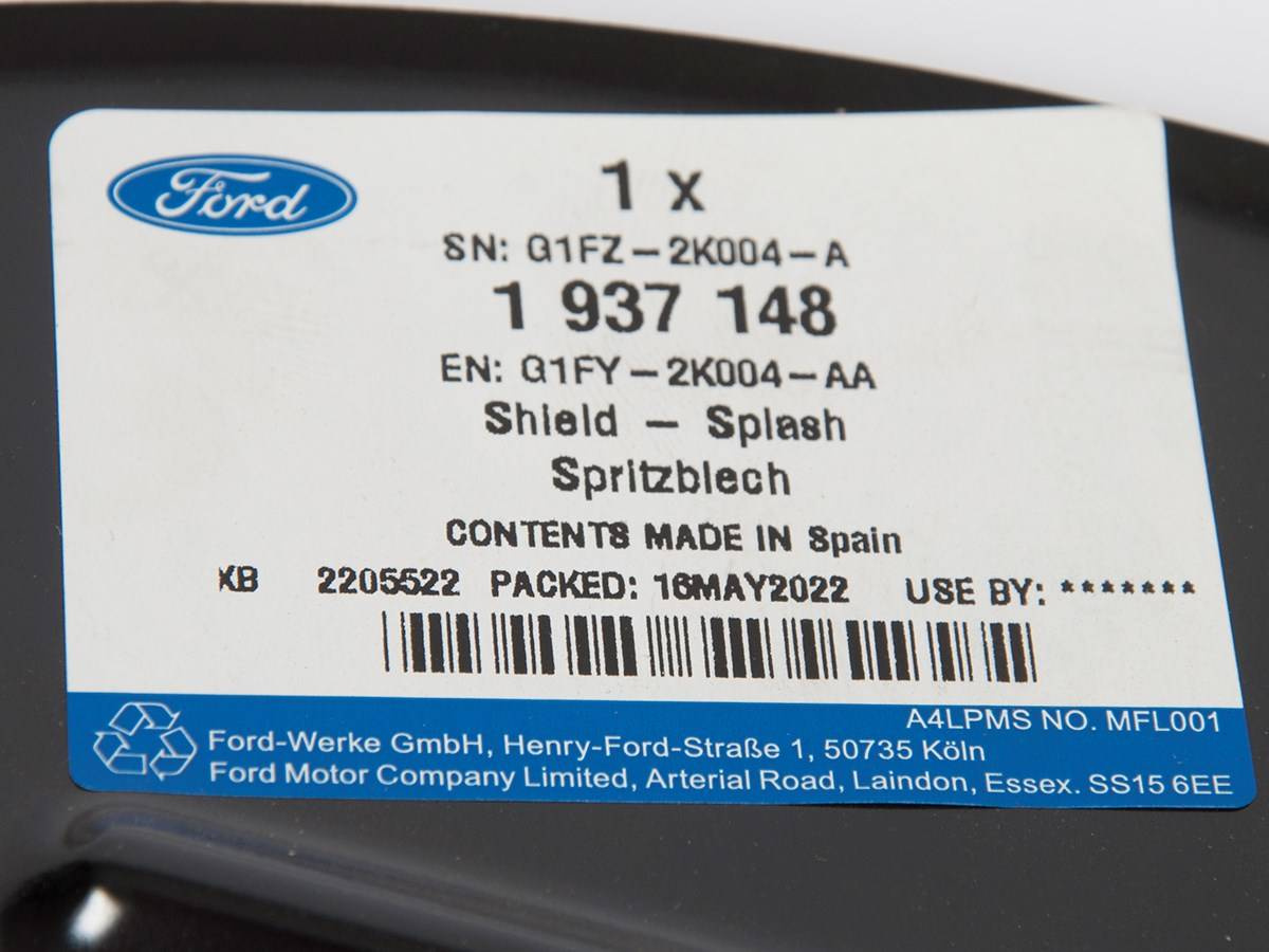 TARCZA KOTWICZNA PRAWY PRZÓD FOCUS RS 16-20 _ 1937148 _ G1FY-2K004-AA _ GTU_07