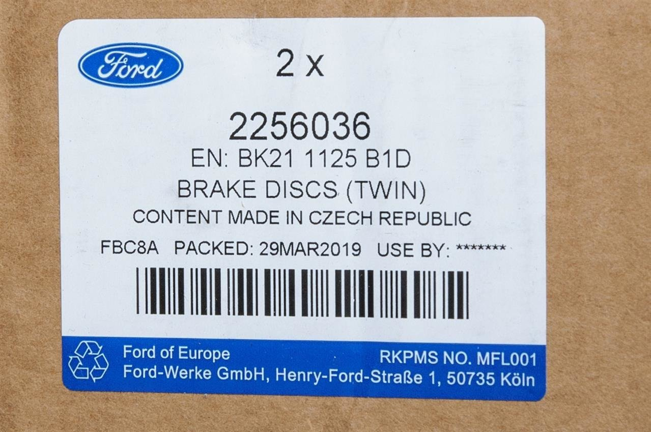 TARCZA HAMULCOWA PRZÓD TRANSIT 2014- CUSTOM 2012- _ 2110008 _ BK21-1125-BD