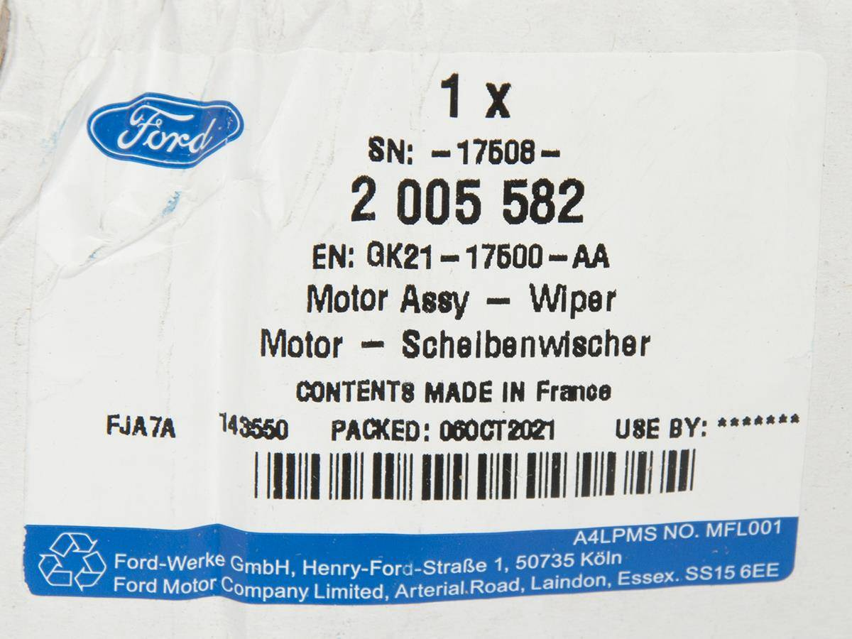 SILNIK WYCIERACZKI PRAWEJ PRZEDNIEJ CUSTOM 16- 19- _ 2598501_ GK21-17500-AB