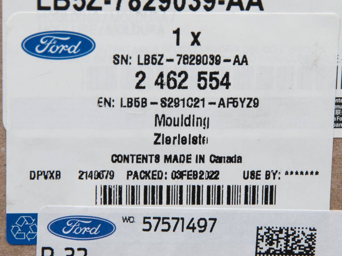 LISTWA LEWA TYLNA NADKOLA EXPLORER 20- _ 2462554 _ LB5B-S291C21-AF5YZ9 _ LB5Z-7829039-AA