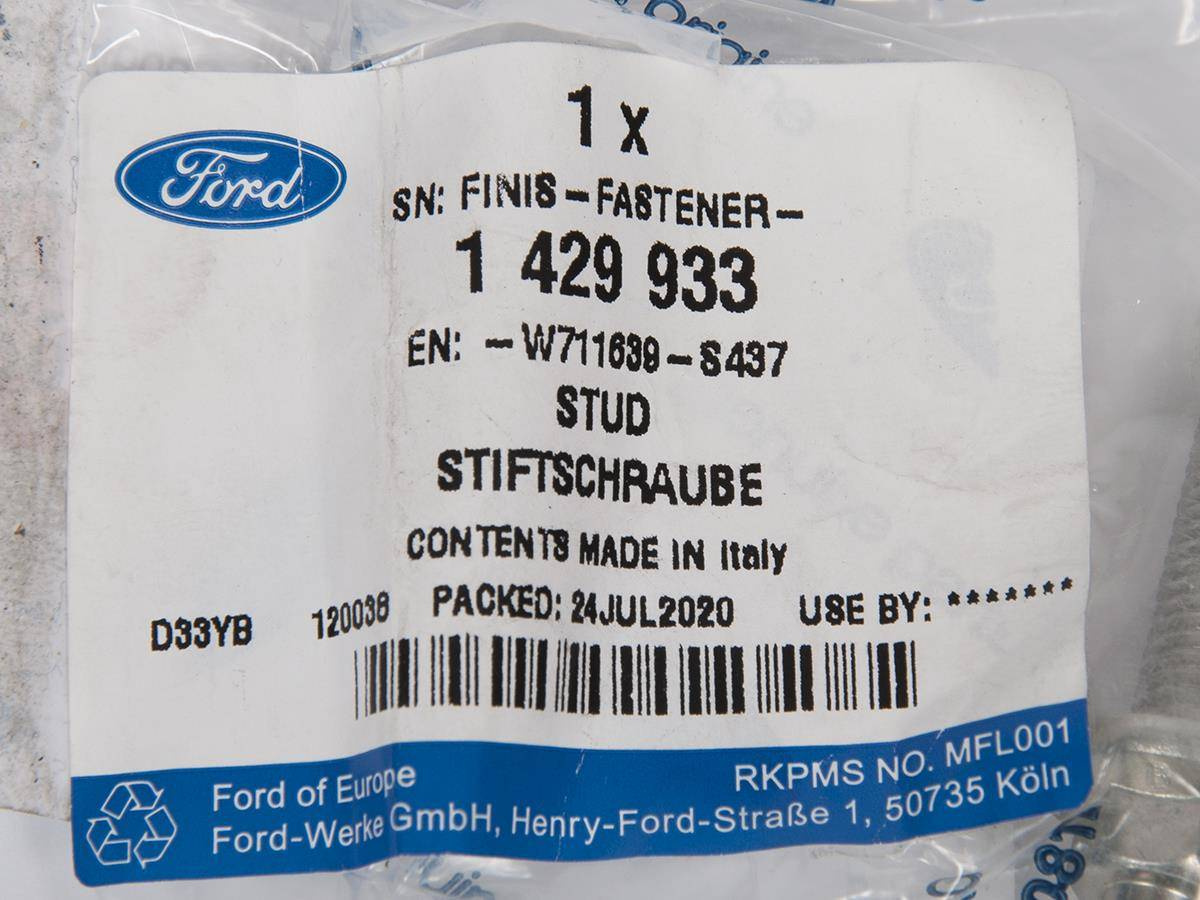 ŚRUBA DWUSTRONNA MISY OLEJOWEJ KUGA MONDEO FOCUS _ 1429933 _ W711639-S437 _ W711639-S437