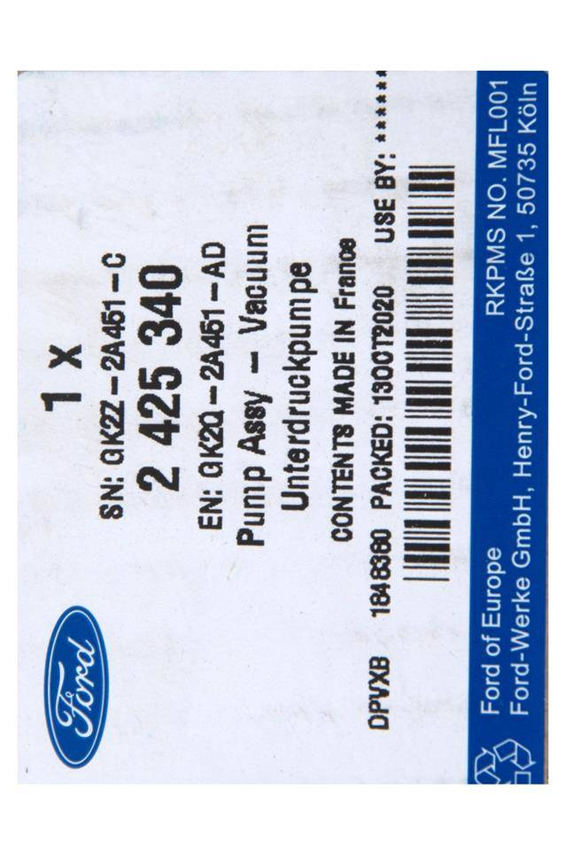 POMPA PODCIŚNIENIA FORD 2,0 DIESEL PANTHER _ 2754296 _ GK2Q-2A451-AE