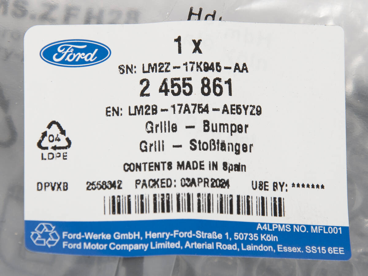 KRATKA DOLNA ZDERZAKA PRZEDNIEGO S-MAX/GALAXY 19- _ 2455861 _ LM2B-17A754-AE5YZ9