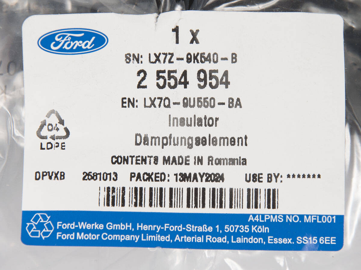 IZOLACJA POKRYWY ZAWORÓW FORD FOCUS 22- 1.5 TDCI _ 2554954 _ LX7Q-9U550-BA