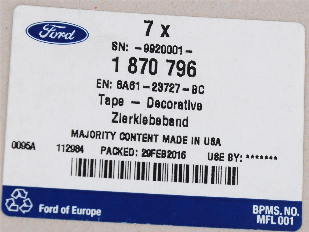 FOLIA OCHRONNA LEWA FIESTA 2008- 2012- _ 1870796 _ 8A61-23727-BC