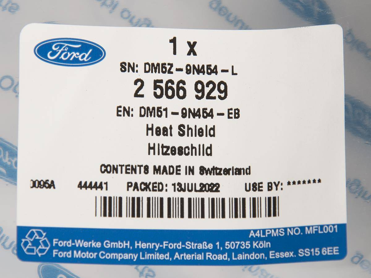 OSŁONA UKŁADU WYDECHOWEGO FORD FOCUS 15- 1.0 EB _ 2566929 _ DM51-9N454-EB