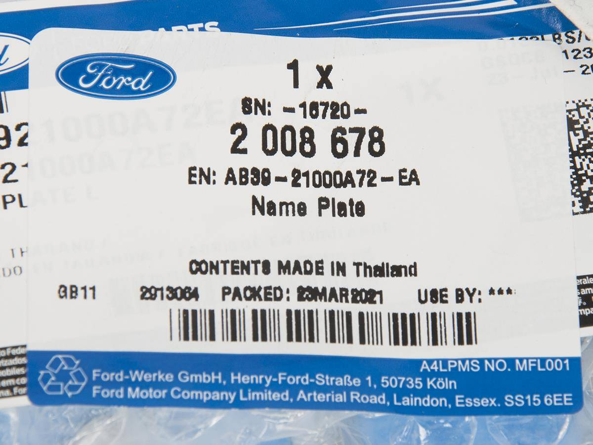 EMBLEMAT "LIMITED" RANGER 15- 19- AB39-21000A72-EA_2008678