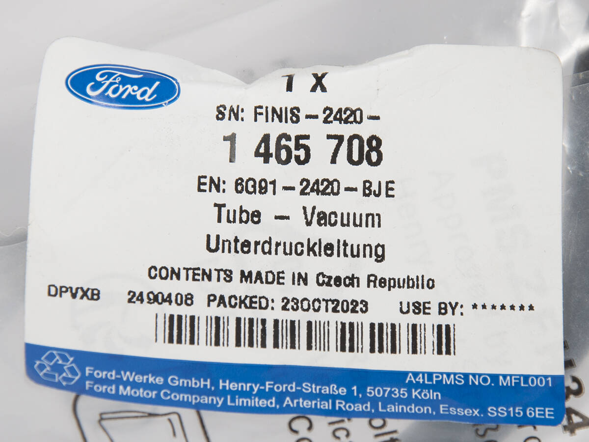 PRZEWÓD PODCIŚNIENIA MONDEO 07- S-MAX 06- 2.0 TDCI _ 1465708 _ 6G91-2420-BJE _ GTU_07