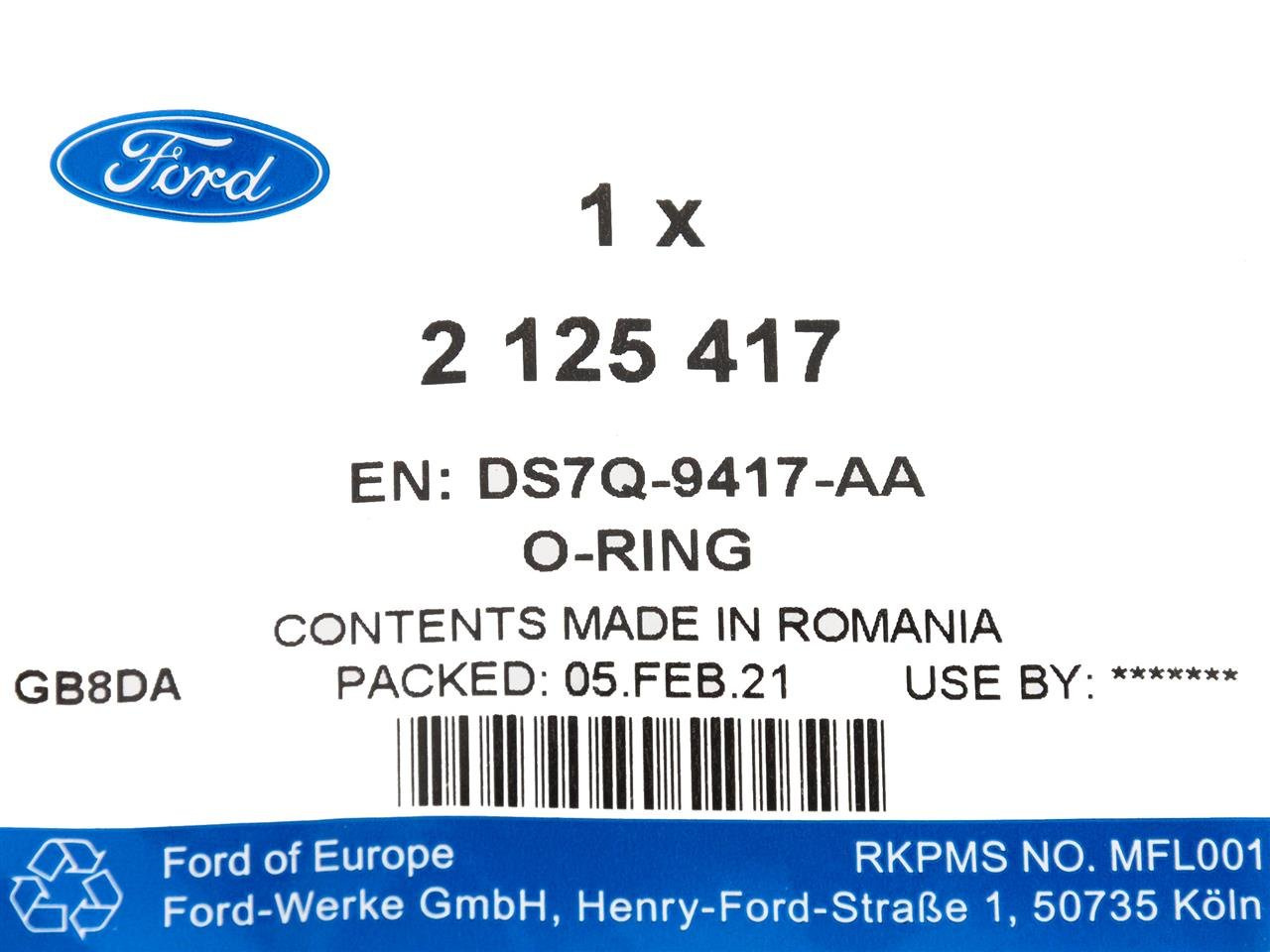 USZCZELKA POMPY WTRYSKOWEJ 2,0 DIESEL FORD OE _ 2125417 _ DS7Q-9417-AA