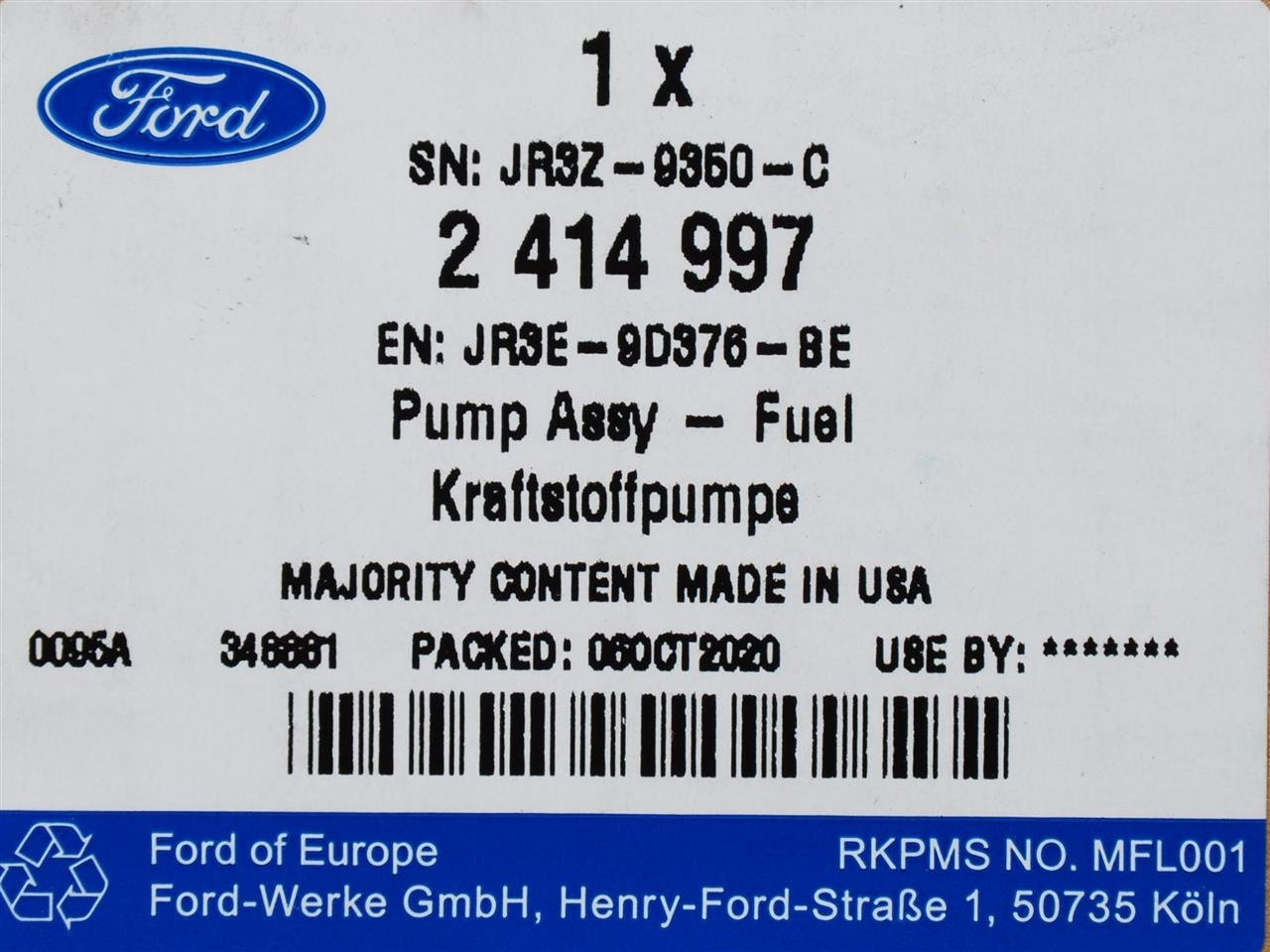 POMPA PALIWA 5.0 MUSTANG 17- _ 2414997 _ JR3E-9D376-BE _ JR3Z-9350-A
JR3Z 9350-B