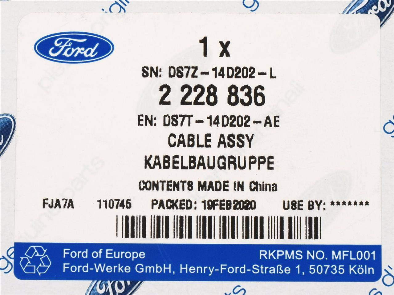 PRZEWÓD USB SYNC II LUB III MONDEO 14-17 _ 2228836 _ DS7T-14D202-AE _ GTU_07