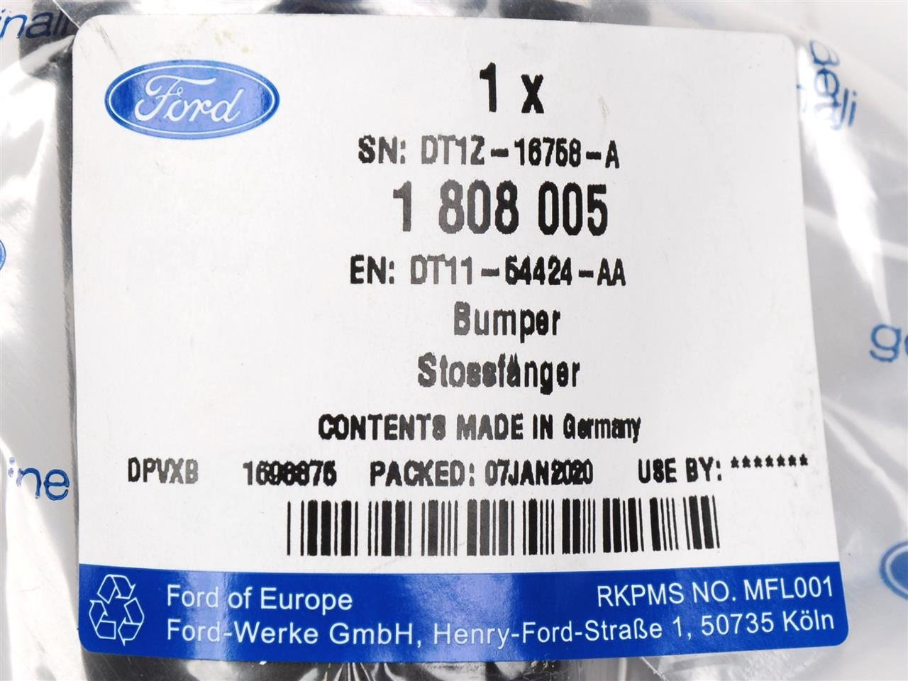 MOCOWANIE ODBOJU MASKI TRANSIT/TOURNEO CONNECT 13- _ 1808005 _ DT11-54424-AA _ DT1Z-16758-A _ GTU_07