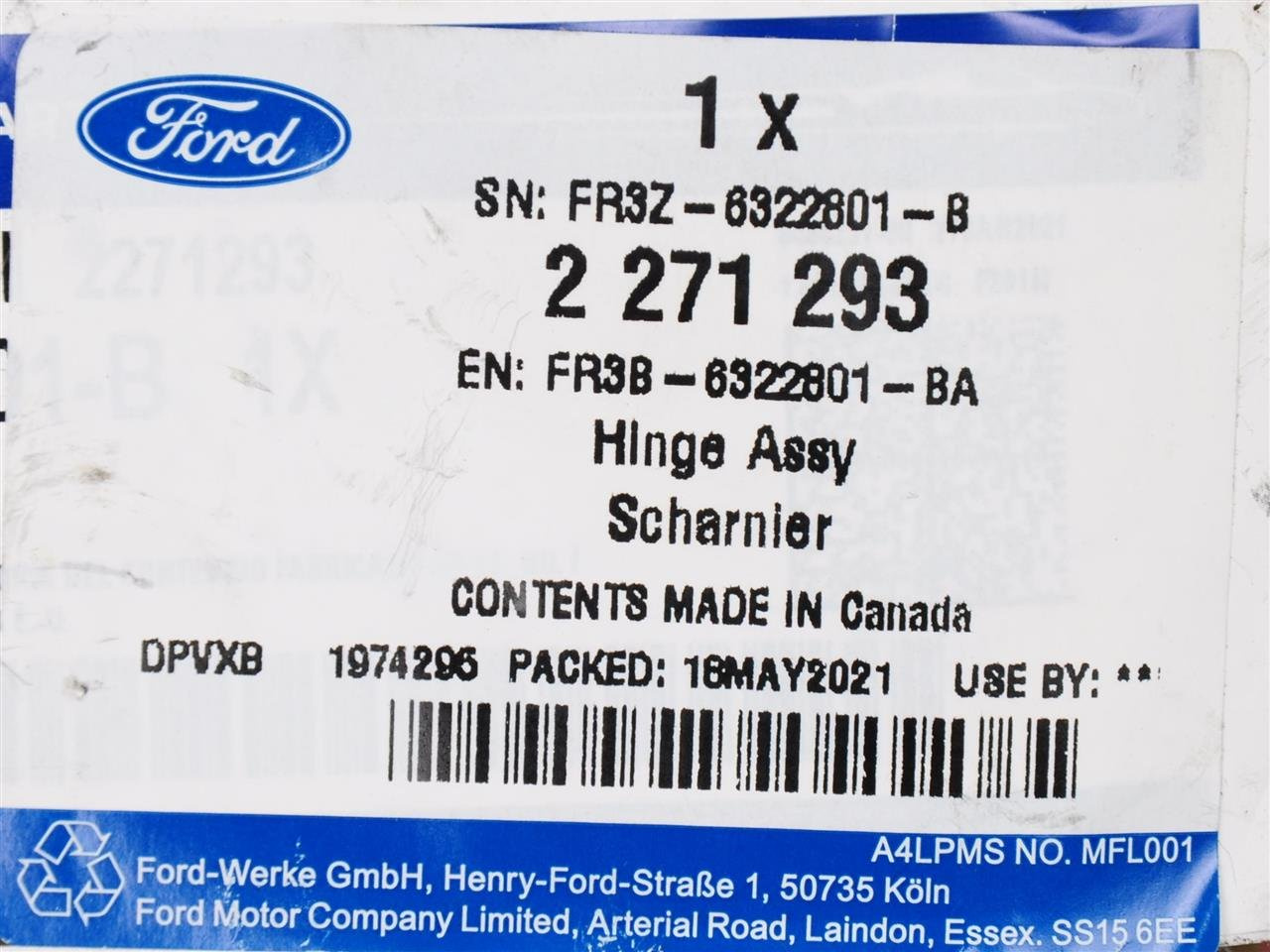 ZAWIAS DRZWI LEWYCH GÓRNY MUSTANG 2015- /18- _ 2271293 _ FR3B-6322801-BA _ FR3Z-6322801-B
