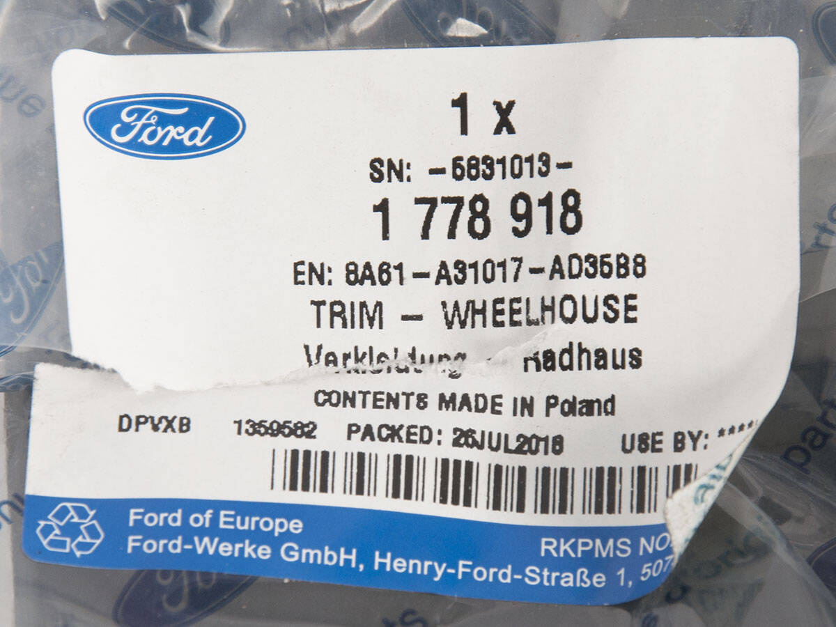 LISTWA WEWNĘTRZNA LEWA SŁUPKA "C" FIESTA 15-19 _ 1778918 _ 8A61-A31017-AD35B8