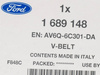 PASEK WIELOROWKOWY 1.4 1.5 1.6 DIESEL FORD_ 1689148 _ AV6Q-6C301-DA