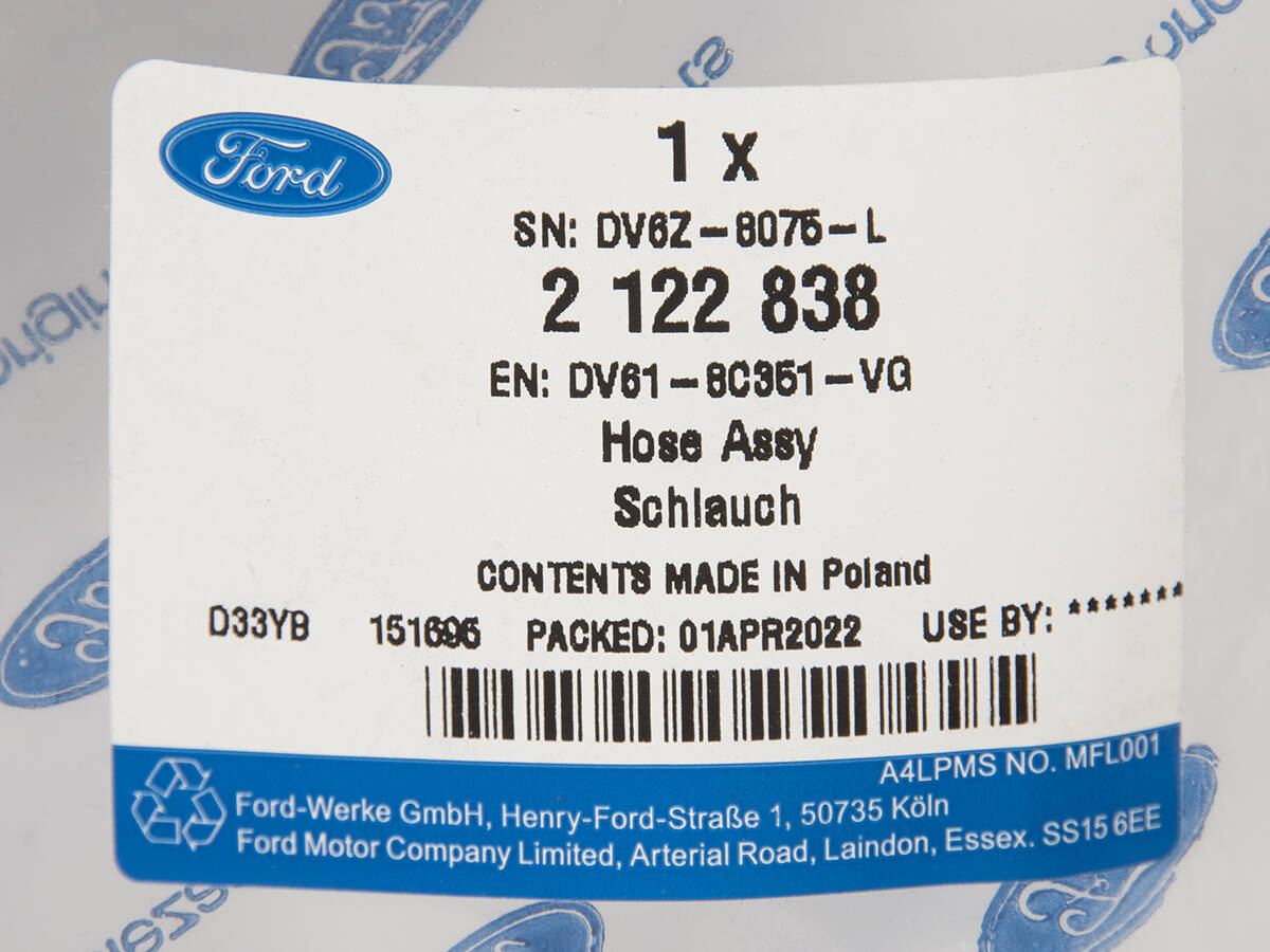 PRZEWÓD NADMIAROWY FOCUS 15- C-MAX 15- 1,0 EB _ 2122838 _ DV61-8C351-VG _ DV6Z 8075-L