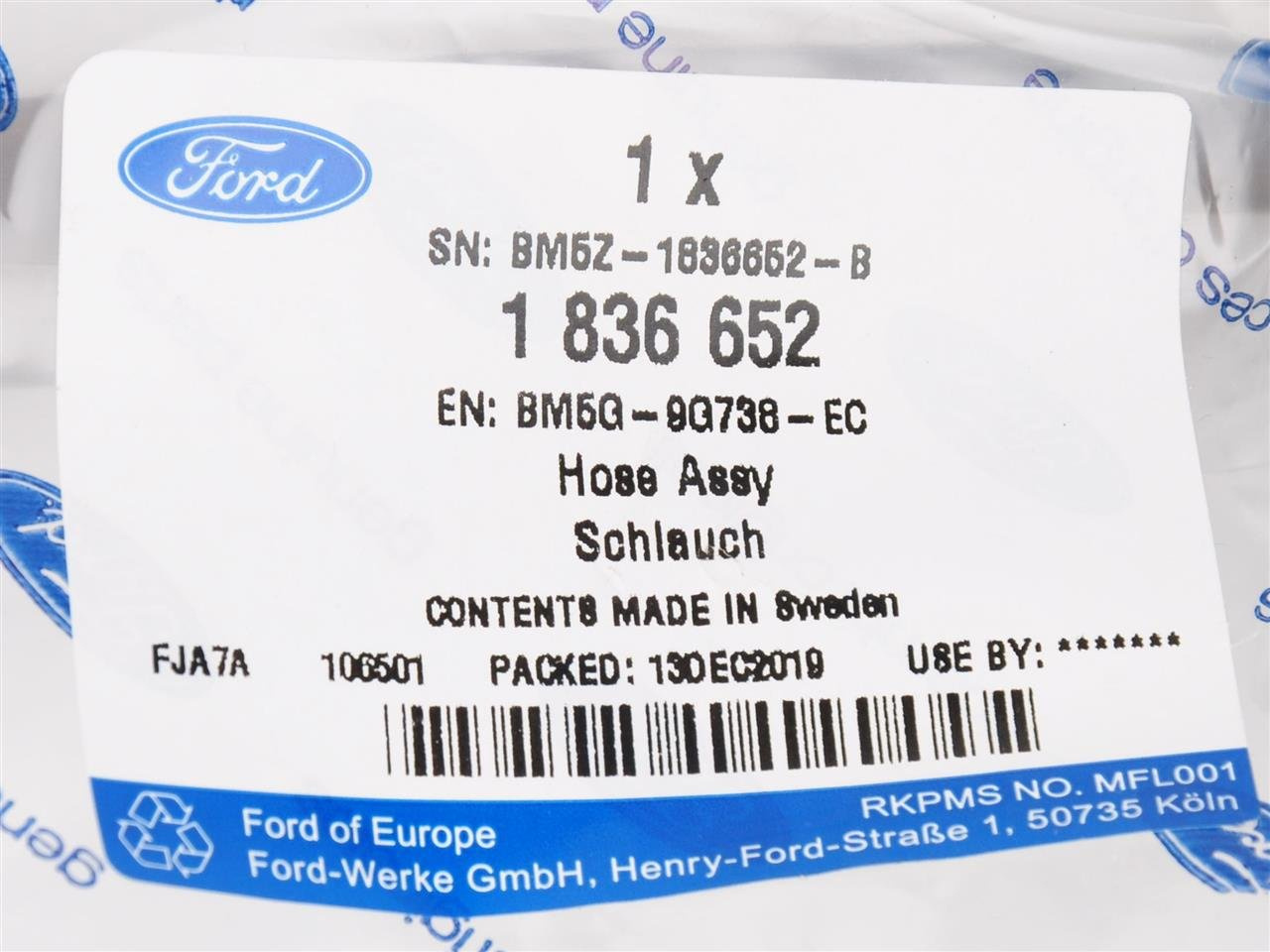 PRZEWÓD TURBINY 1.6 SIGMA GTDI _ 1836652 _ BM5G-9G738-EC _ BM5Z-9G738-B