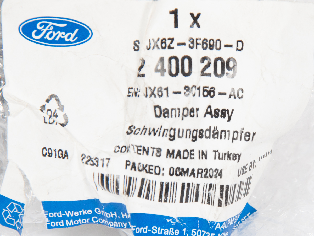 OBCIĄŻENIE P/L WAHACZA PRZÓD FOCUS 18- FORD OE _ 2400209 _ JX61-3C156-AC