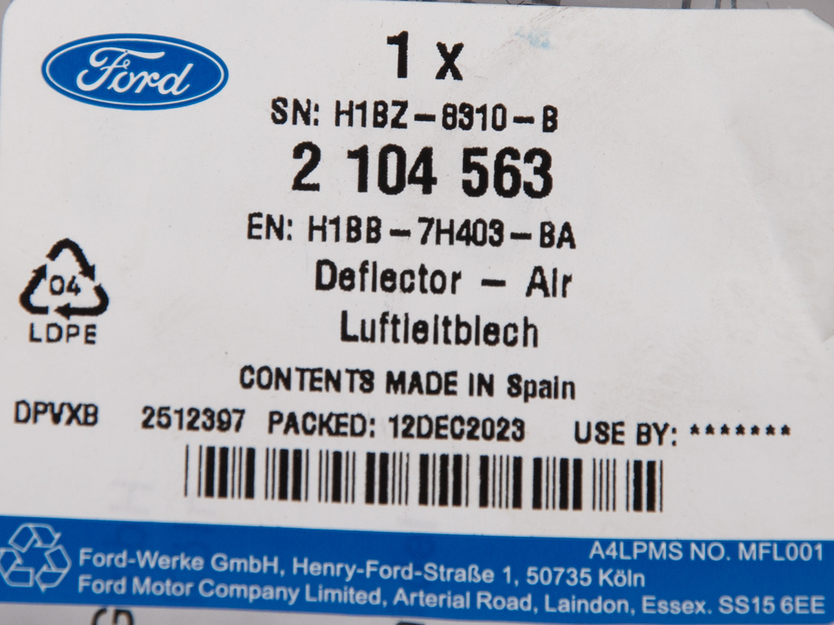 RAMKA OSŁONY SILNIKA FORD FIESTA 17- PUMA 20- _ 2104563 _ H1BB-7H403-BA _ GTU_07