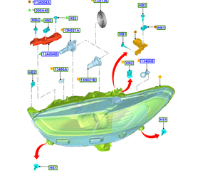 REFLEKTOR LEWY MONDEO MK5 2014- _ 2284965 _ DS73-13W030-AG _ GTU_07