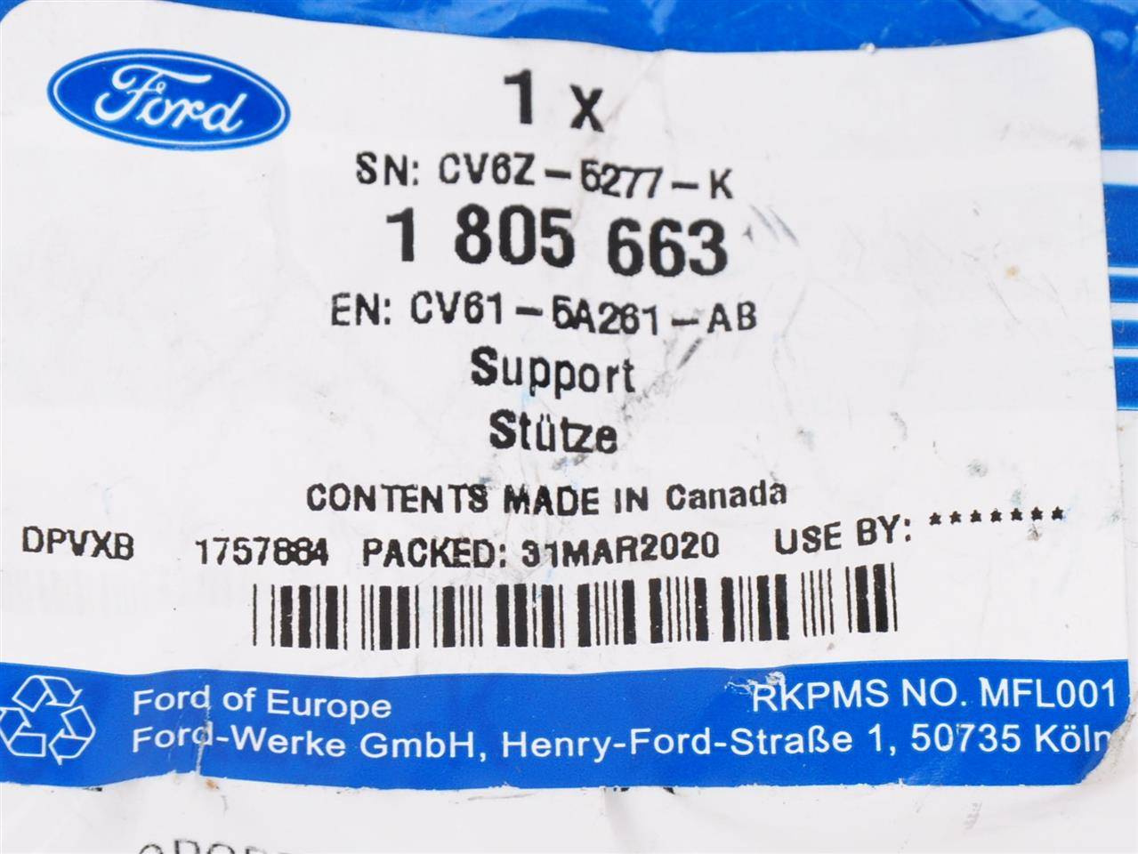 WIESZAK TŁUMIKA RH/LH KUGA ESCAPE USA _ 1805663 _ CV61-5A261-AB _ CV6Z